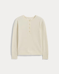 womens-cotton-waffle-henley-tee-bone | alt