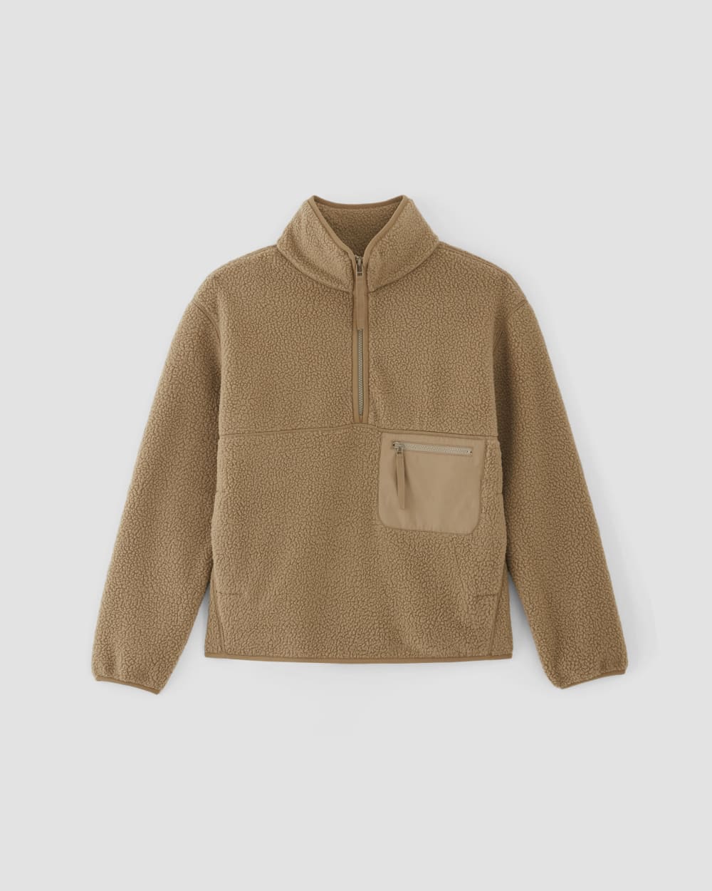 womens-renew-fleece-oversized-half-zip-tigers-eye-brown | alt