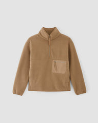 womens-renew-fleece-oversized-half-zip-tigers-eye-brown | alt