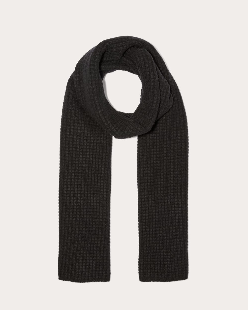 womens-wool-waffle-scarf-black | primary