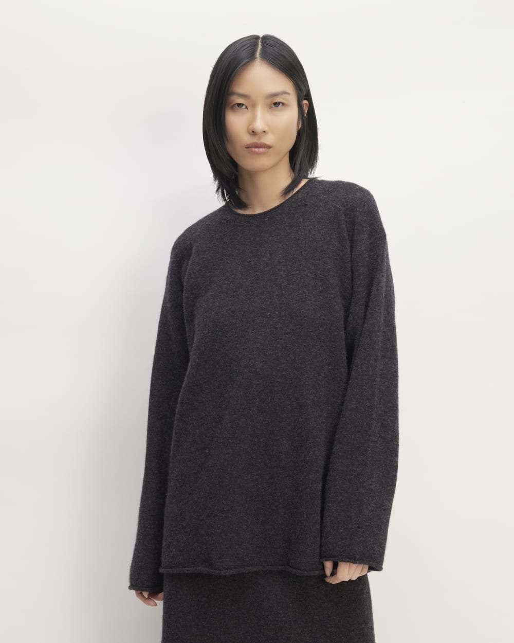 womens-cozy-stretch-crew-charcoal | primary
