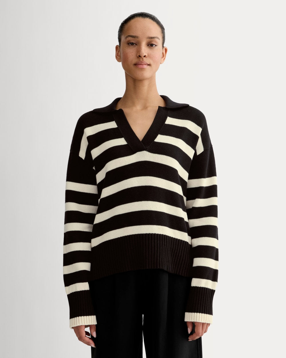 womens-cotton-boxy-polo-black-canvas | primary