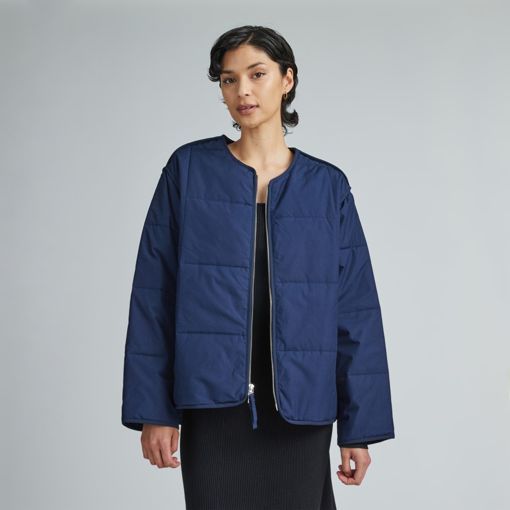 womens-cropped-cotton-liner-navy | primary
