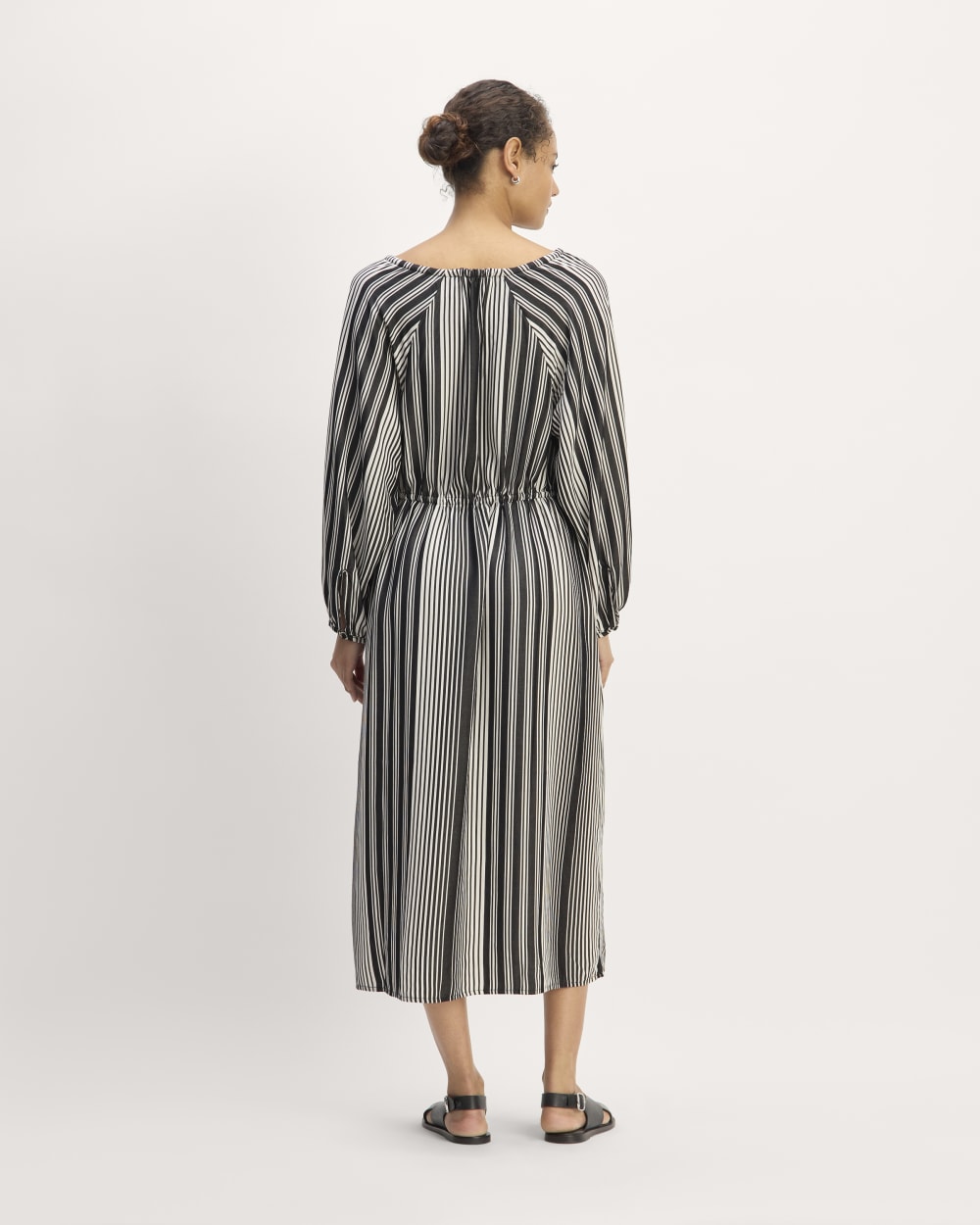 womens-tencel-gathered-maxi-dress-black-bone