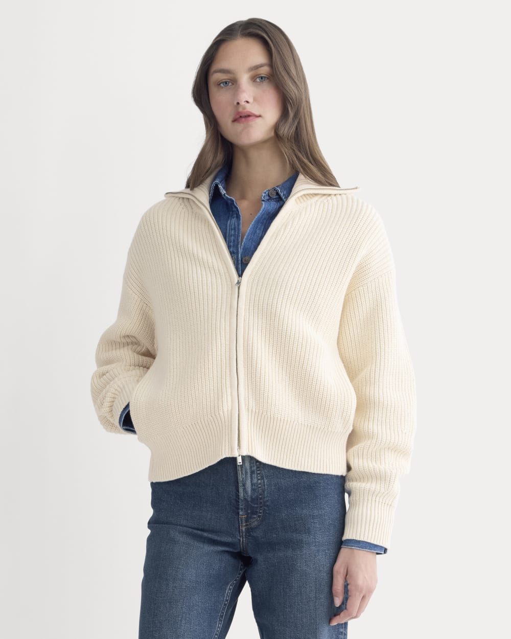 womens-full-zip-sweater-everyday-cotton-canvas | primary