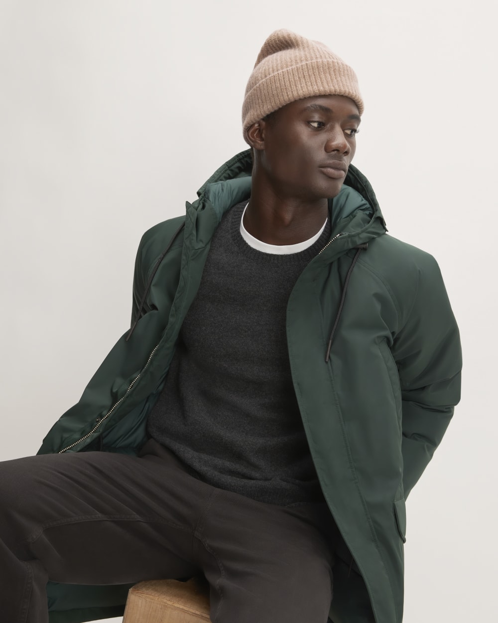 mens-cashmere-beanie2-heathered-woodsmoke | alt