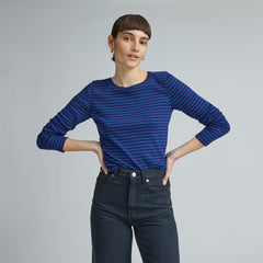womens-supima-rib-long-sleeve-crew-ocean-cavern-horizon-blue | primary