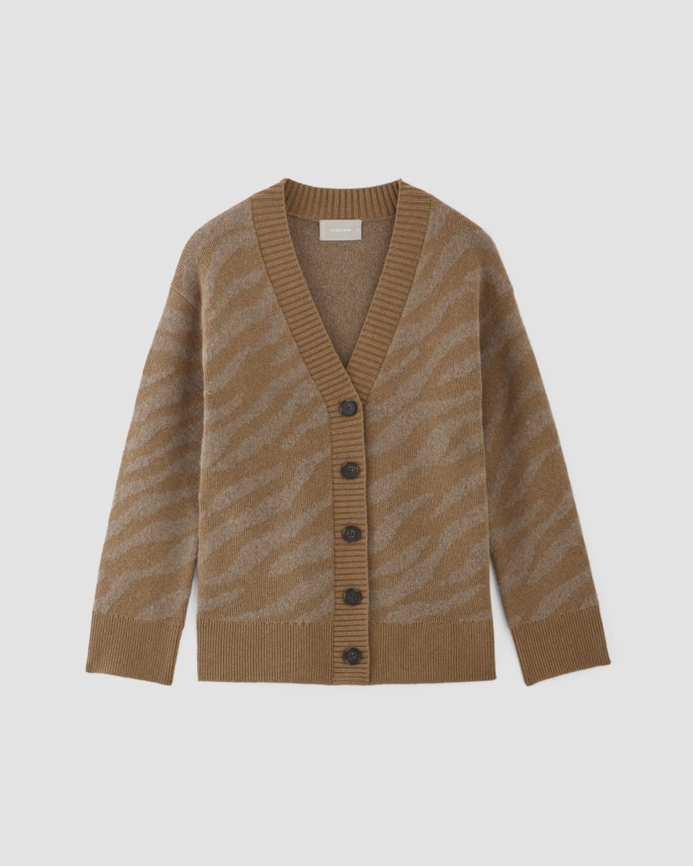 womens-alpaca-tiger-jacquard-cardigancamel-brown | alt