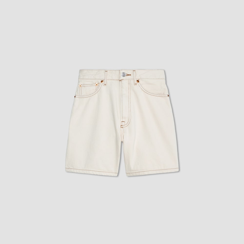 womens-a-line-denim-short-ecru | alt