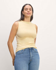 womens-supima-micro-rib-funnel-neck-tank-parsnip | primary