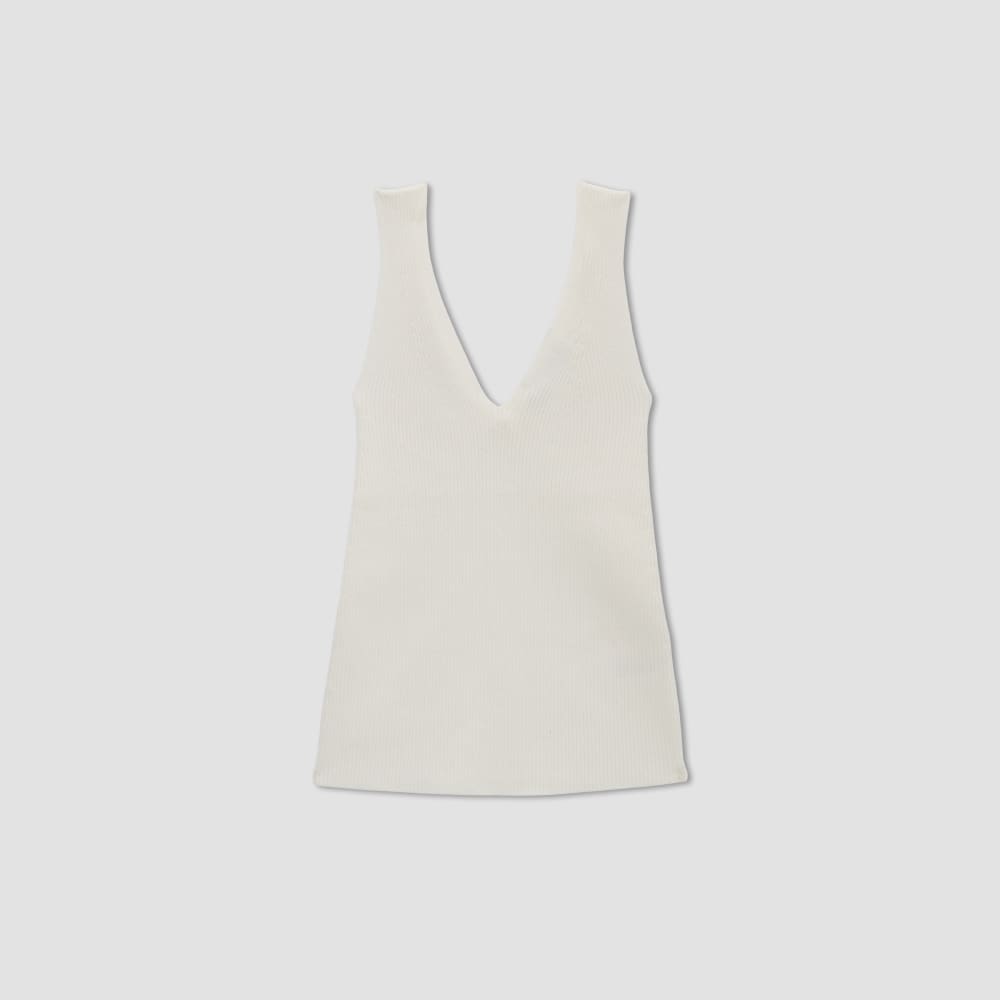 womens-ribbed-cotton-double-v-top-bone | alt