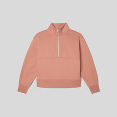 womens-retrack-half-zip-sweatshirt-light-rose | alt