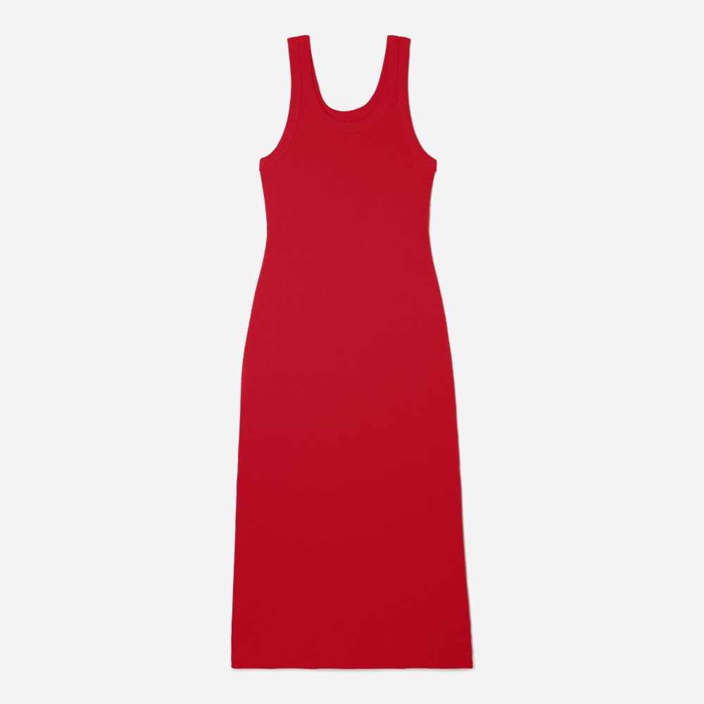 womens-ribbed-tank-dress-goji-berry | alt