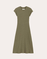 womens-rib-knit-cap-sleeve-midi-dress-kalamata | alt