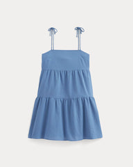 womens-gauze-mini-tiered-dress-soft-cobalt | alt