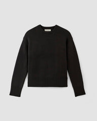 womens-cotton-honeycomb-square-crew-black | alt