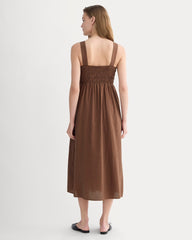 womens-gauze-smock-dress-carob-brown-black-plaid
