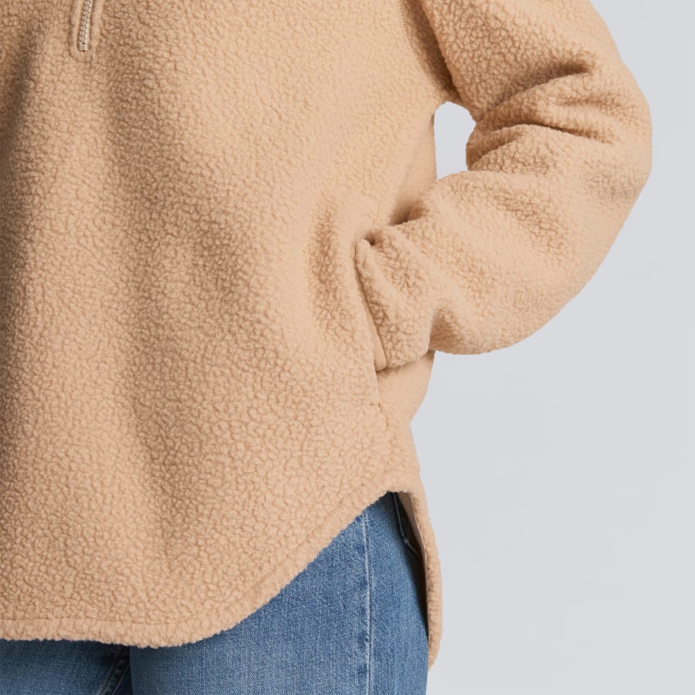 womens-renew-fleece-half-zip-tan
