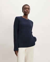 womens-organic-cotton-slim-crew-sweater-navy | primary