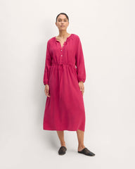 womens-tencel-gathered-maxi-dress-red-currant | primary