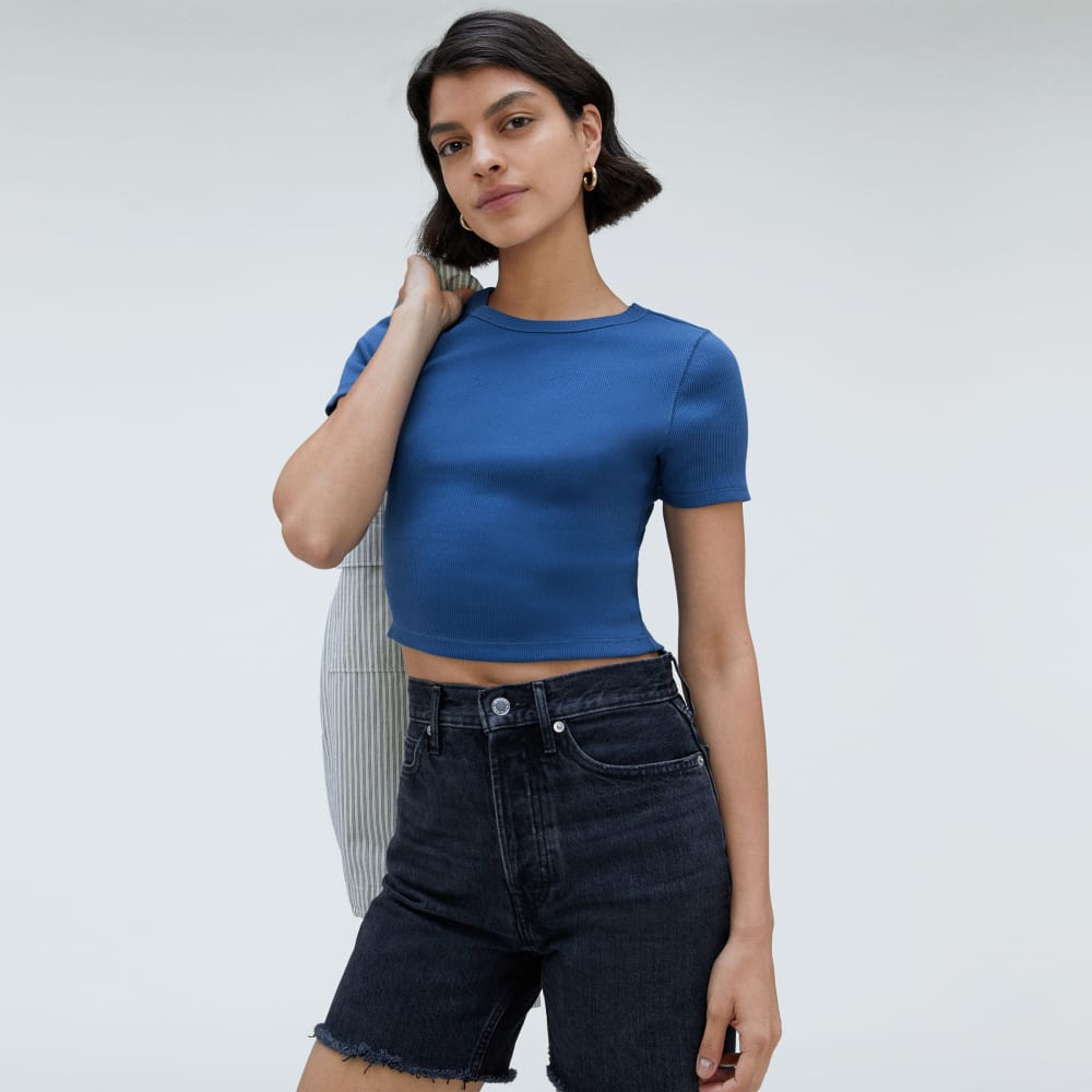 womens-cropped-short-sleeve-rib-tee-deep-blue