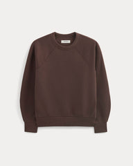 womens-fleece-raglan-crewneck-dark-chocolate | alt
