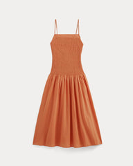 womens-gauze-open-back-dress-soft-orange | alt