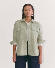 womens-flannel-boyfriend-shirt-seagrass | primary