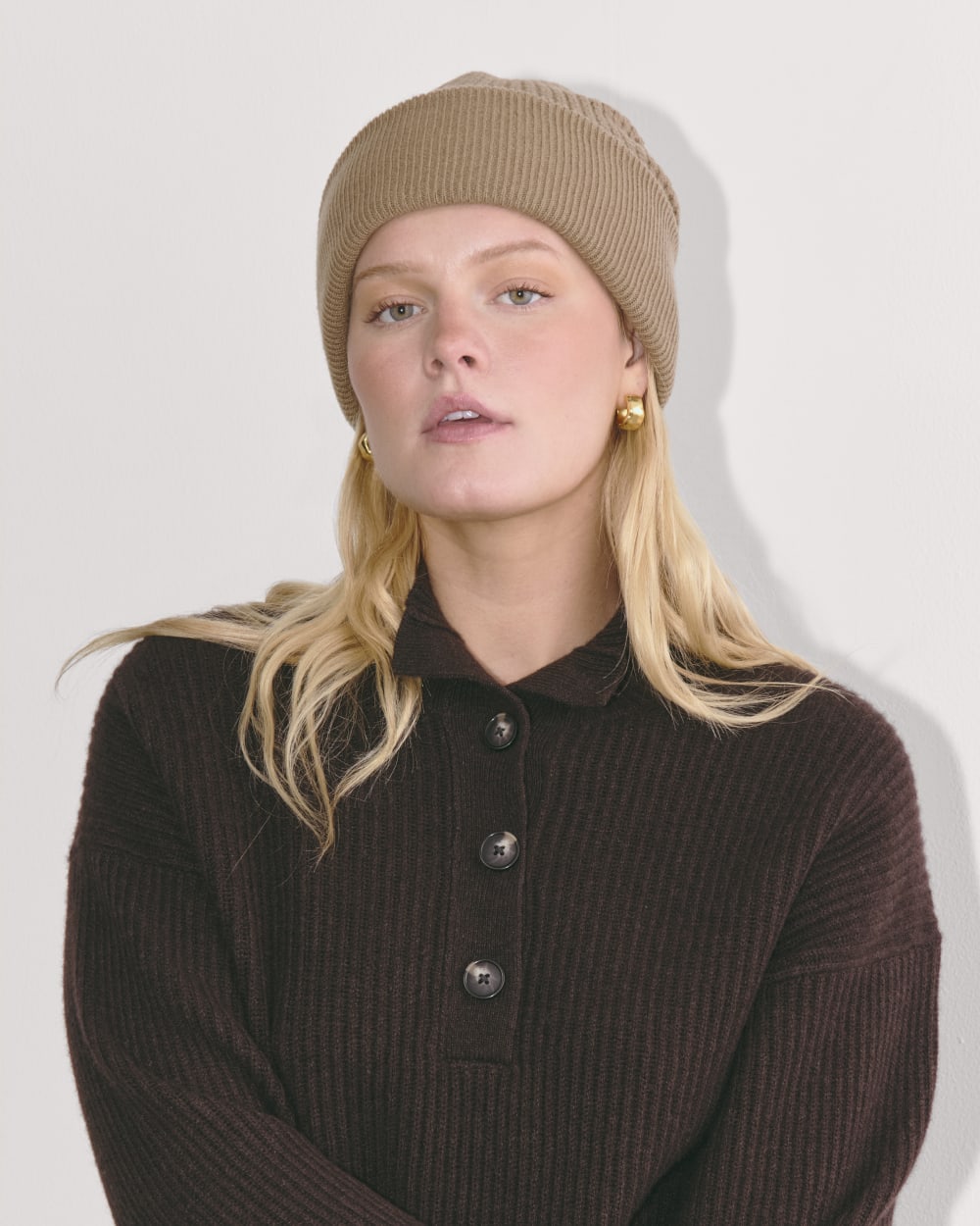 womens-waffle-beanie-camel | alt