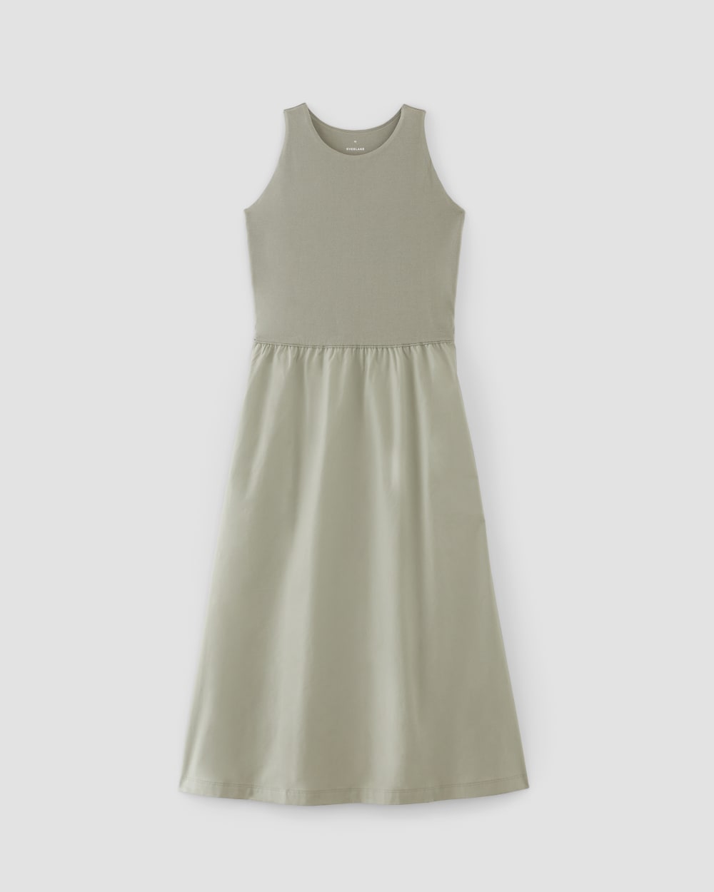 womens-supima-high-neck-riviera-dress-sage-green | alt