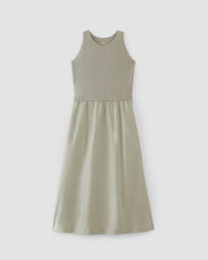womens-supima-high-neck-riviera-dress-sage-green | alt