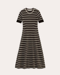 womens-cotton-blend-ribbed-sweater-dress-taupe-canvas-black | alt