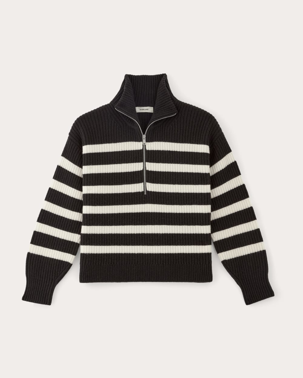 womens-felted-merino-halfzip-sweater-new-black-bone | alt