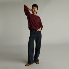 womens-recashmere-cropped-crew-sweater-tawny-port-bubblegum | alt