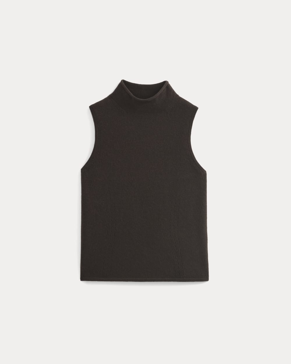 womens-cashmere-funnel-neck-tank-dark-chocolate | alt