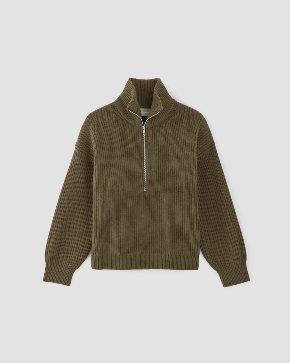 womens-felted-merino-halfzip-sweater-beech | alt