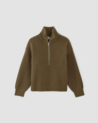 womens-felted-merino-halfzip-sweater-beech | alt