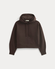 womens-cropped-luxe-fleece-hoodie-dark-chocolate | alt