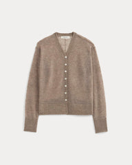 womens-air-alpaca-high-v-cardigan-heathered-chocolate-chip | alt