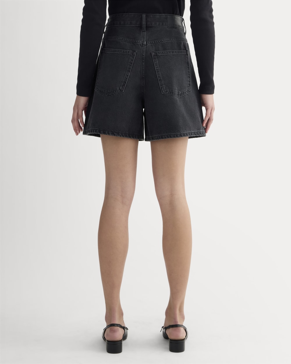 womens-a-line-denim-short-washed-black