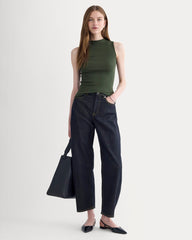 womens-supima-micro-rib-funnel-neck-tank-dark-forest