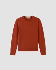 womens-cashmere-classic-crew-sweater-rusted-red | alt