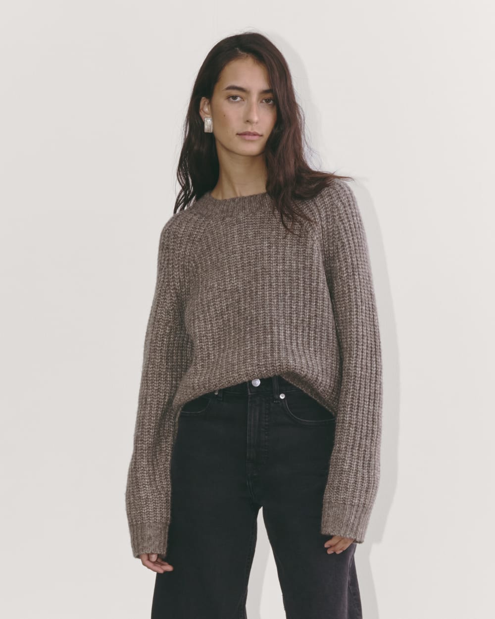 womens-cloud-fisherman-crew-sweater-taupe-melange | primary