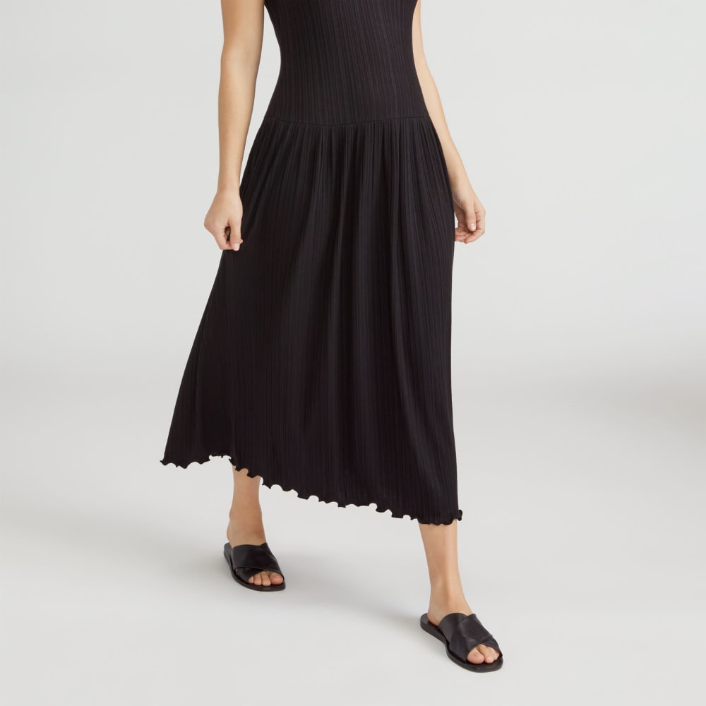 womens-rib-soft-knit-scoop-neck-dress-black