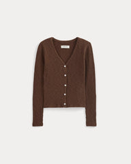 womens-rib-knit-organic-cotton-cardigan-dark-mahogany | alt