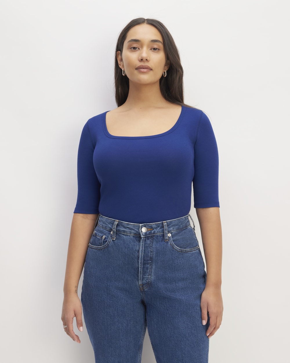 womens-supima-micro-rib-scoop-neck-bellwether-blue | primary