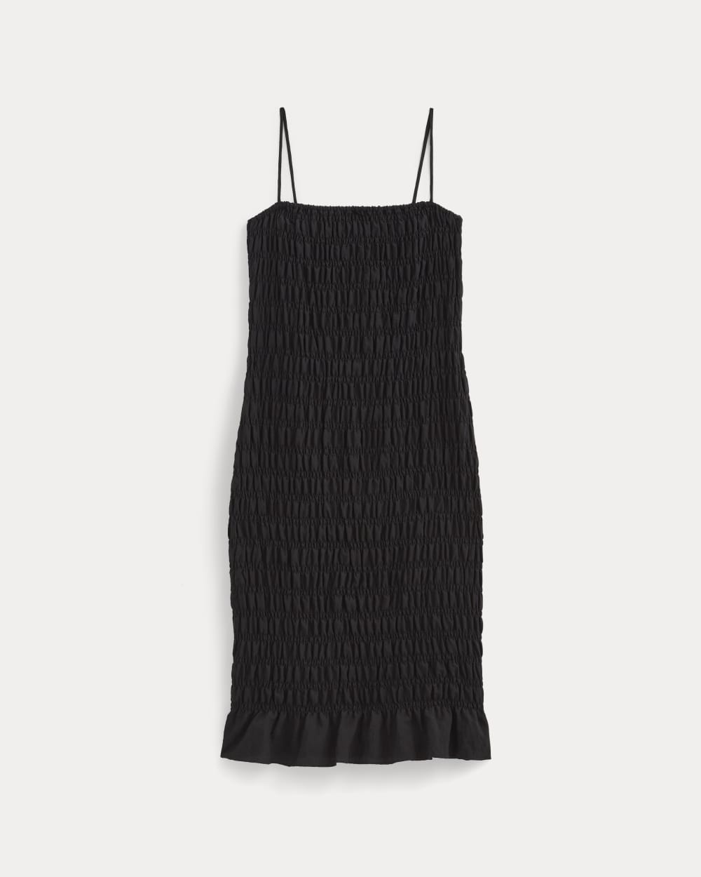womens-smocked-column-dress-black | alt