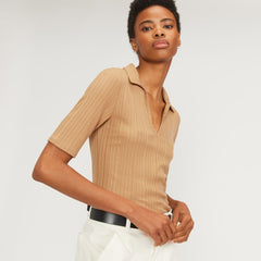 womens-riib-soft-knit-open-collar-polo-caramel