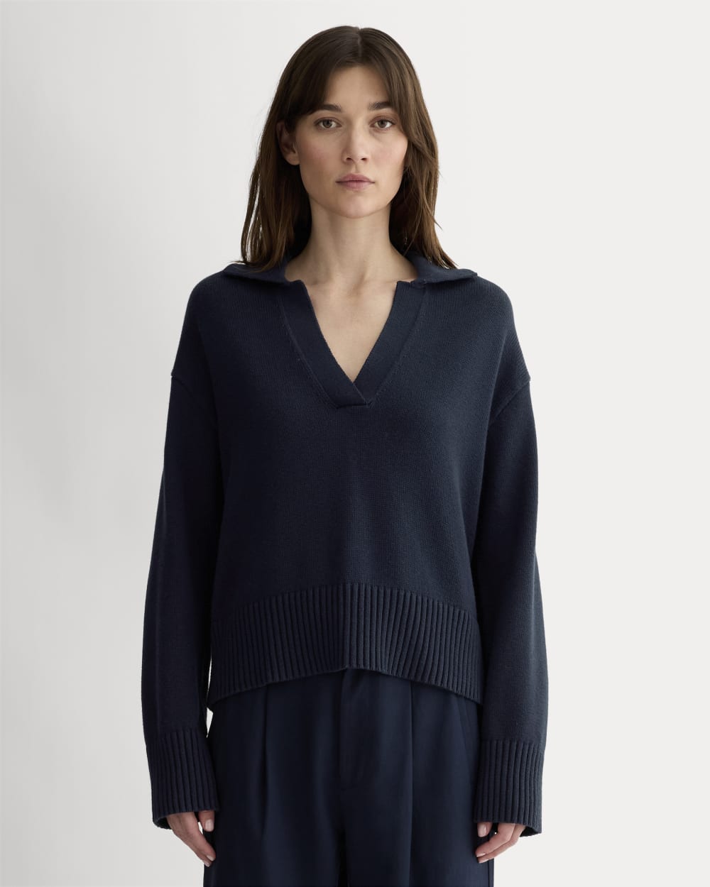 womens-cotton-boxy-polo-navy | primary