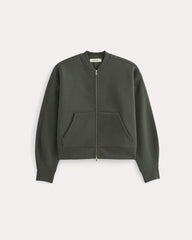 womens-fleece-bomber-jacket-washed-black | alt